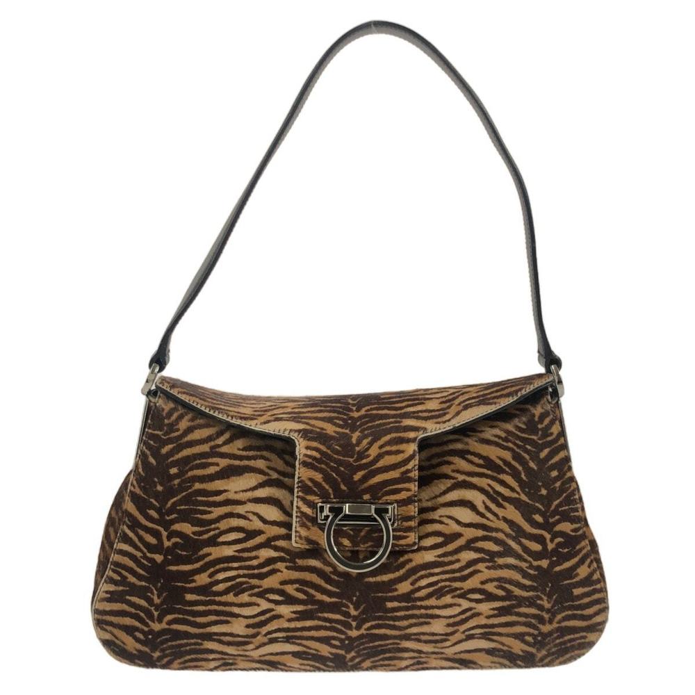 Salvatore Ferragamo Harako Shoulder Bag Brown